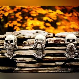 NIB Set of 3 Skeletons for Car Air Vent or Home Decor. Aromatherapy Skeletons